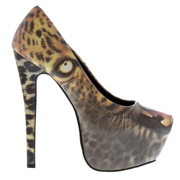 IRON FISTsize 38 or 7.5  DONT P*SSY FOOT PLATFORM HEELS like new - no box - Picture 2 of 3